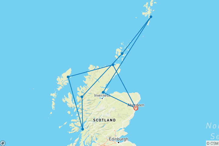 Carte du circuit Les joyaux de l'Écosse - 2025