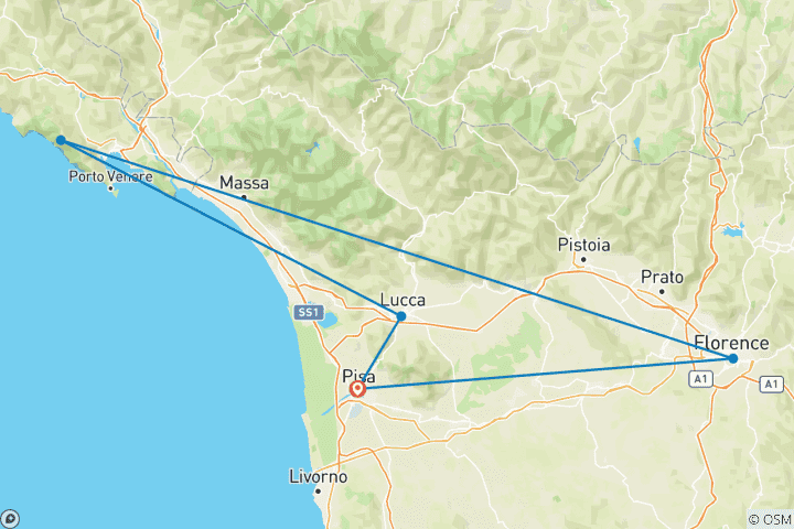 Carte du circuit La Toscane à votre rythme - 5 jours