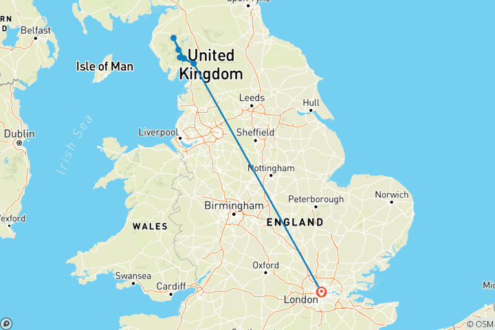 Map of The Ultimate Lake District Tour – 3 Days