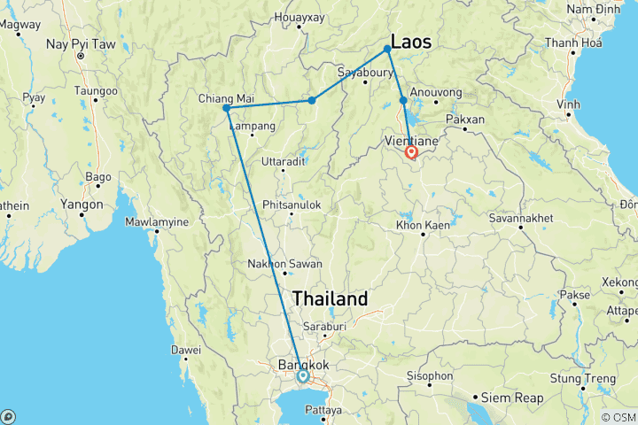 Map of Real Thailand & Laos