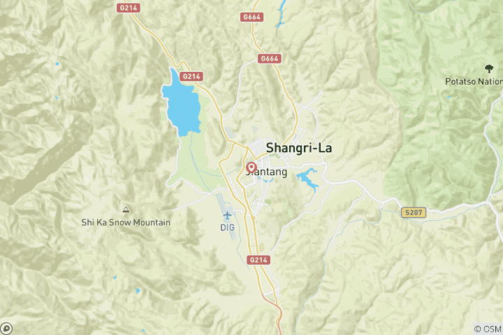 Carte du circuit Les joyaux de la Chine : Shangri-La, Yunnan, Mont Meili et village de Yubeng (sur mesure)