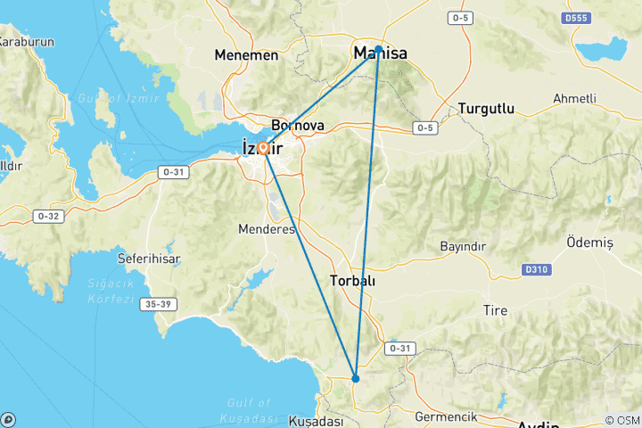 Mapa de EFELER WAY 7 RUTAS