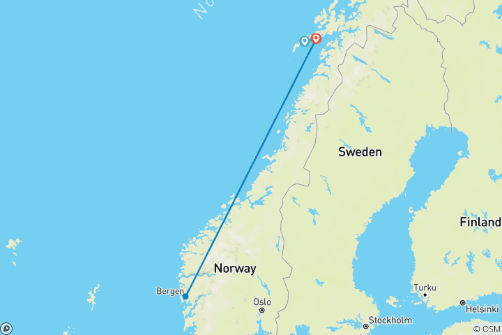 Map of In the play of colors of the wintry Lofoten