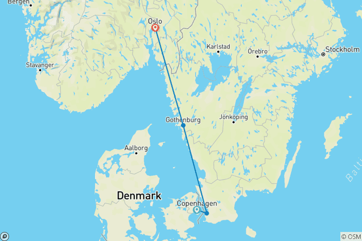 Map of A Taste of Scandinavia (4 destinations)