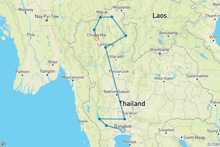 Map of Thailand - On the Trail of the Country and its People