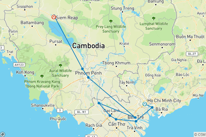 Map of Wonders of Vietnam, Cambodia & the Mekong 2025-2026|2026-2027