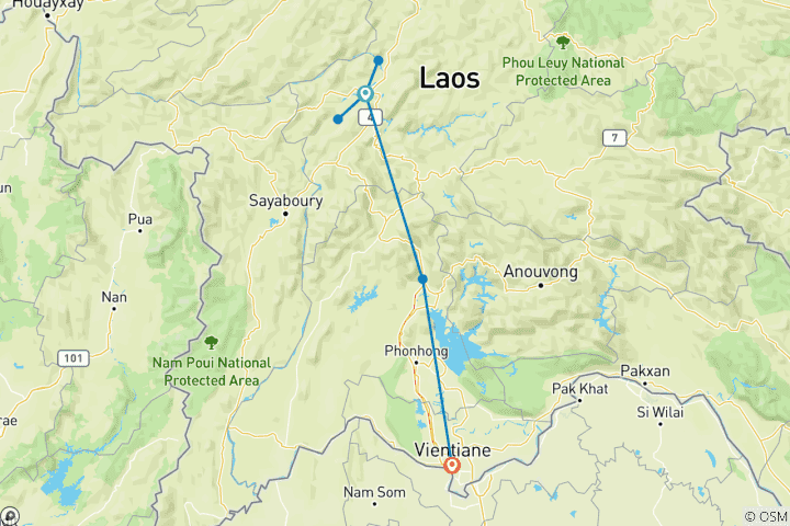 Mapa de LAOS AVENTURA ESCOLAR