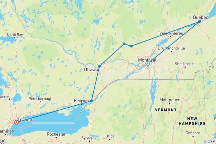 Map of Canadian Capitals