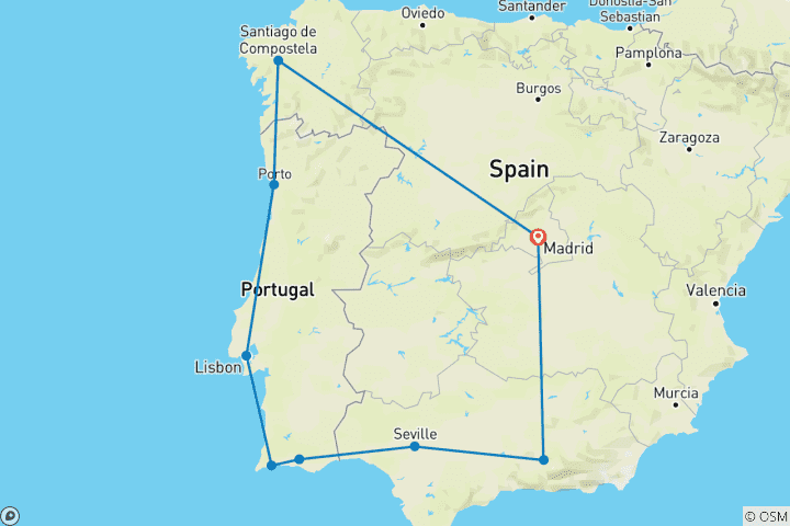 Map of Explore Spain & Portugal