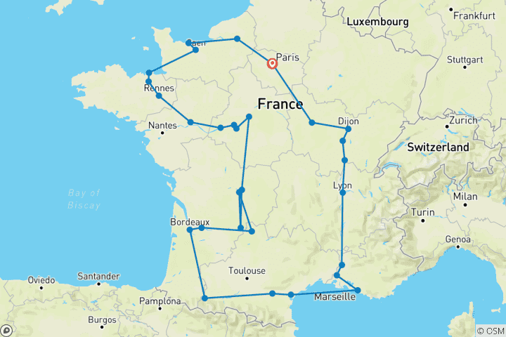 Map of Explore your France (30 destinations)