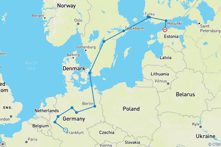 Kaart van Duitse Trek Einde Tallinn