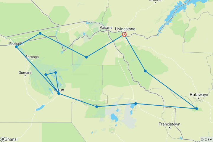 Map of On the Road in the Kingdom of Elephants