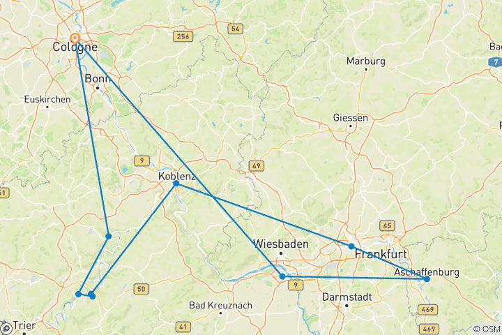 Map of Main & Moselle Experience 2025