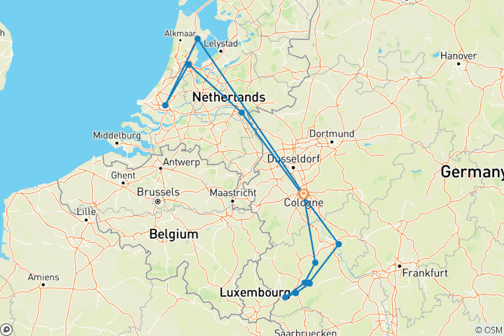 Map of Northern Rhine & Moselle Experience 2025