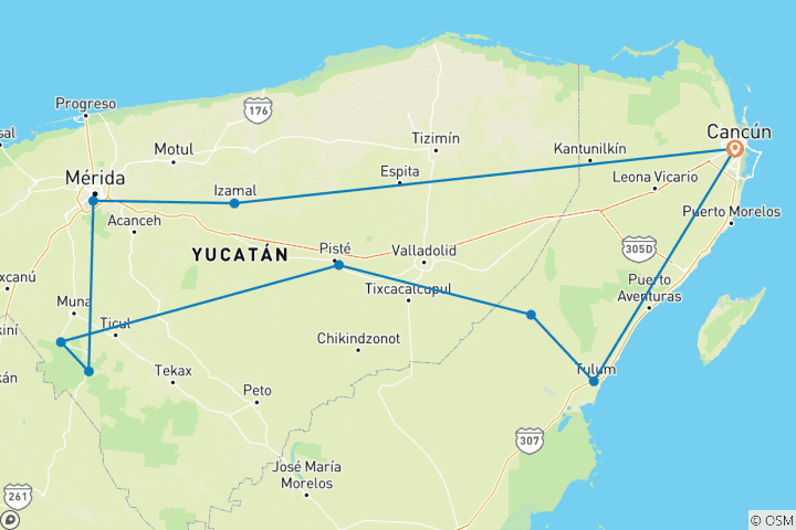 Carte du circuit Mexique : Révéler les secrets de l'empire maya