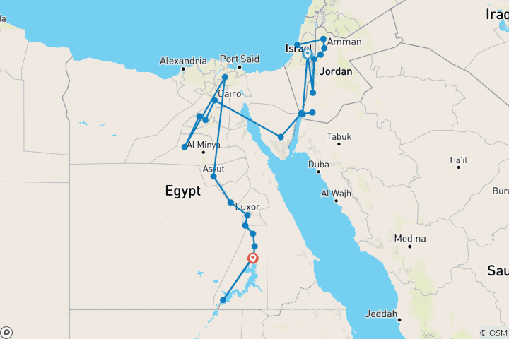 Map of Contrasts of the East and Essences of Egypt (from Jerusalem to Philae)