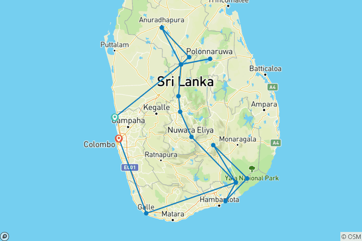 Map of Premium Sri Lanka in Depth