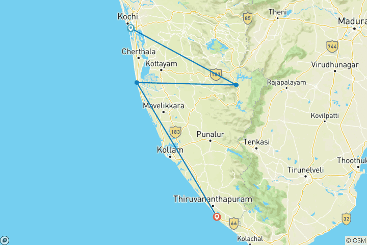 Map of Kerala