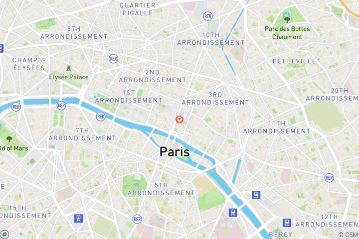 Map of Enchanting 6-Day Journey Through Paris With Disneyland and Palace of Versailles