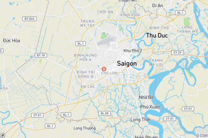 Map of Saigon Highlights and Hidden Gems by Vietnam Army Legend Jeep - Join-in Tour