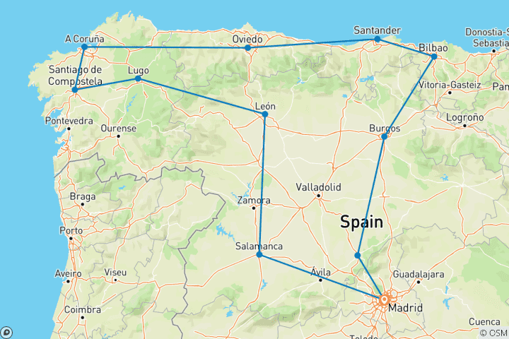 Map of North of Spain Discovery