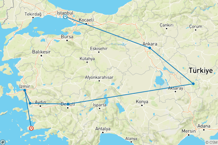 Carte du circuit Unique Türkiye et Bodrum (Serie Classic)