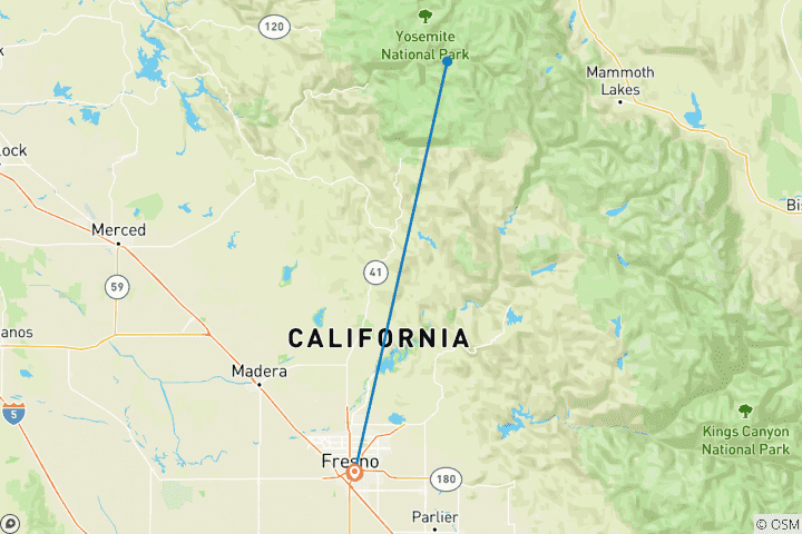 Map of John Muir Trail Expedition Backpack