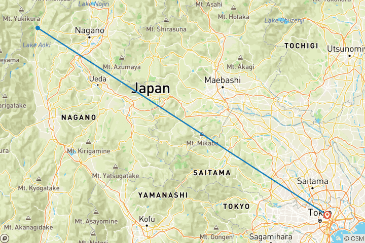 Map of Hakuba Ski Adventure 2024-2025