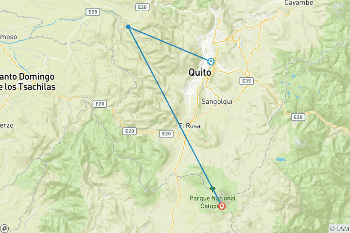 Carte du circuit Le meilleur de Quito et de ses environs