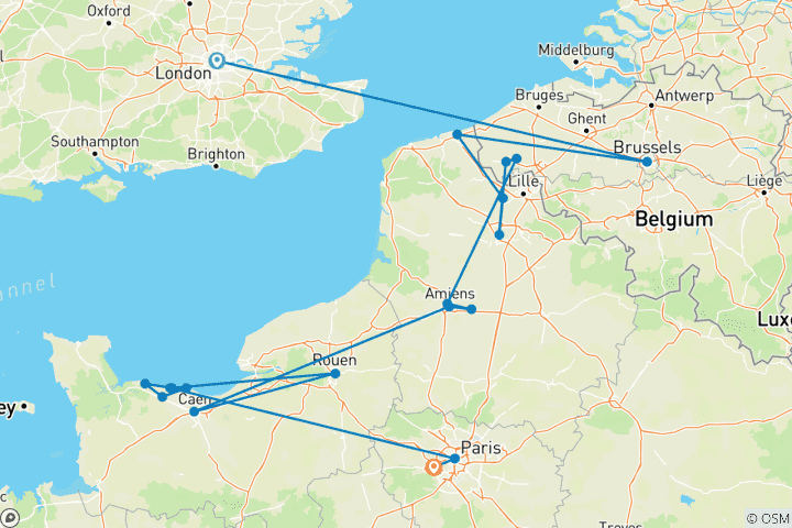 Map of WWI and WWII Battlefields