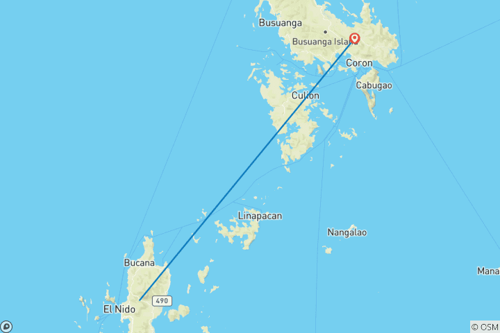 Map of Philippines Island Hopping: El Nido, Coron & Beach Bonfires