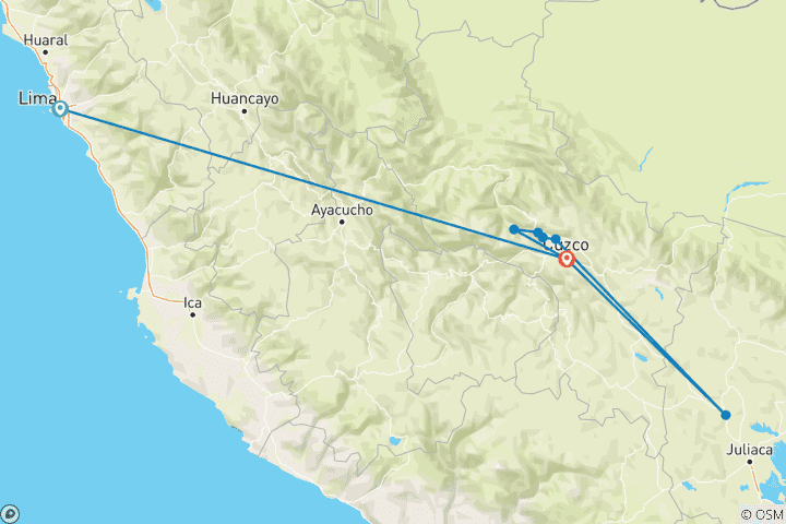 Kaart van Peru, Verbind je Energie in 6 dagen