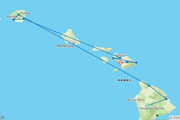 Map of Actively experience the Dream islands of Hawaii