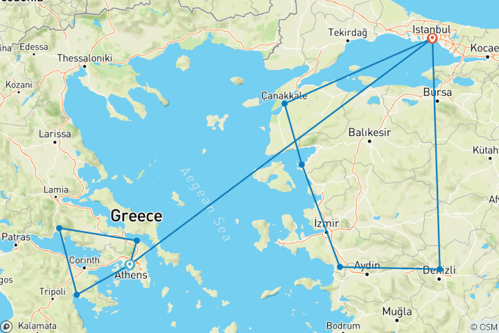 Map of The Best of Greece & Turkey