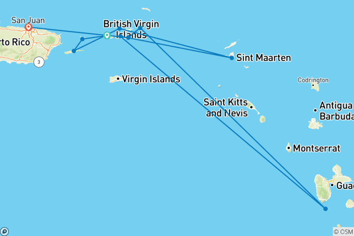 Map of Discover the Yachting Islands of the Caribbean 2026