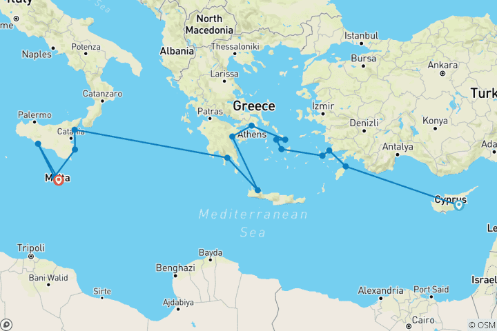 Map of Discover Mediterranean Wonders