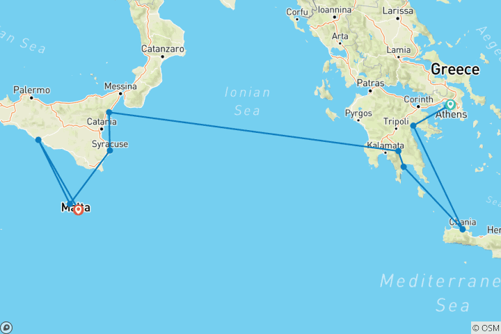 Map of Mediterranean crossroads