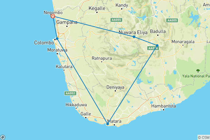 Mapa de Experimenta Sri Lanka