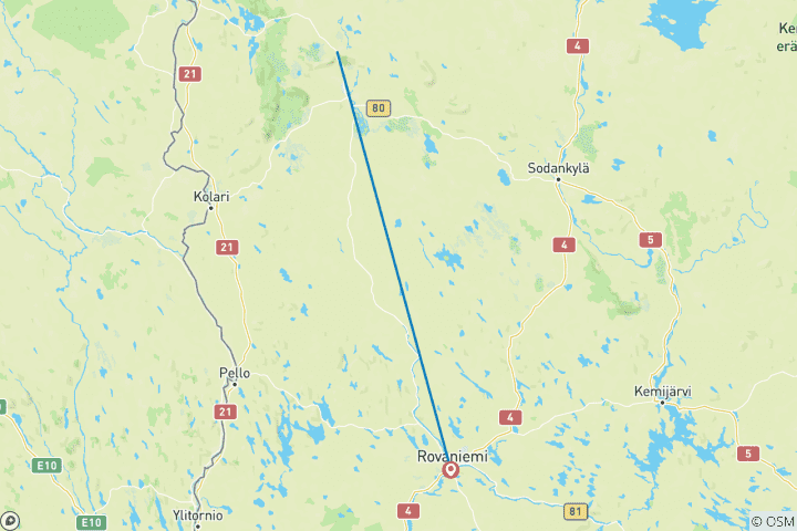 Map of New Year’s in Finnish Lapland