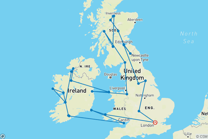 Map of Britain and Ireland Explorer (2025, 16 Days)