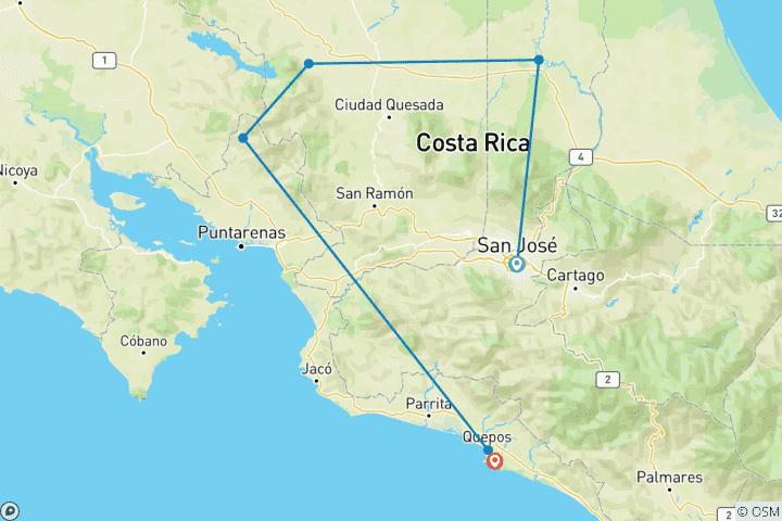 Mapa de Solo pero acompañado -  Costa Rica