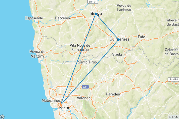 Carte du circuit Voyage urbain à Porto, 6 jours