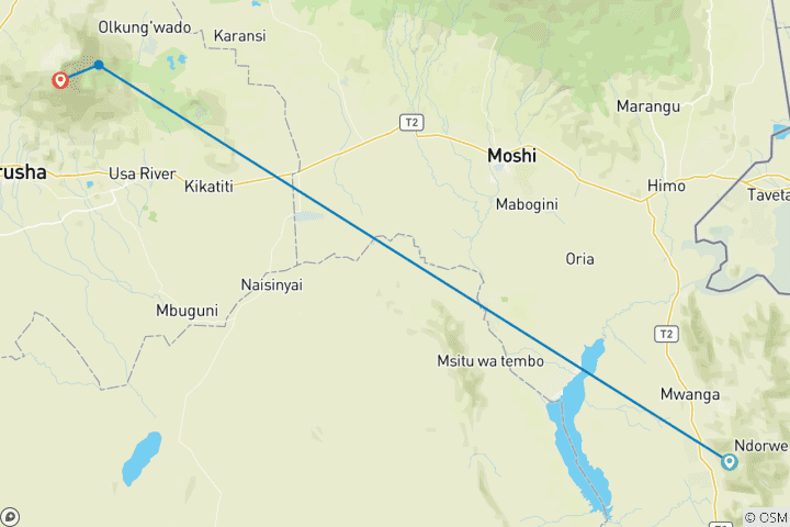 Map of Mt Meru – Four-Day Climb.