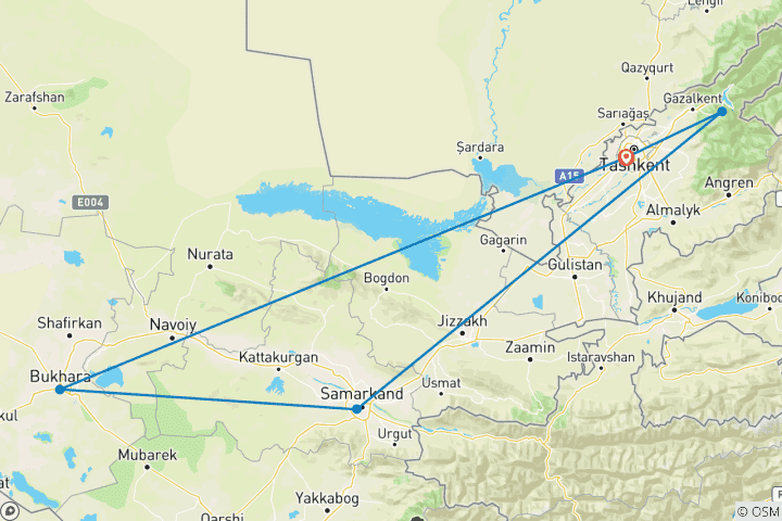 Map of OFF season Fix departures UZBEKISTAN – PEARLS OF THE EAST