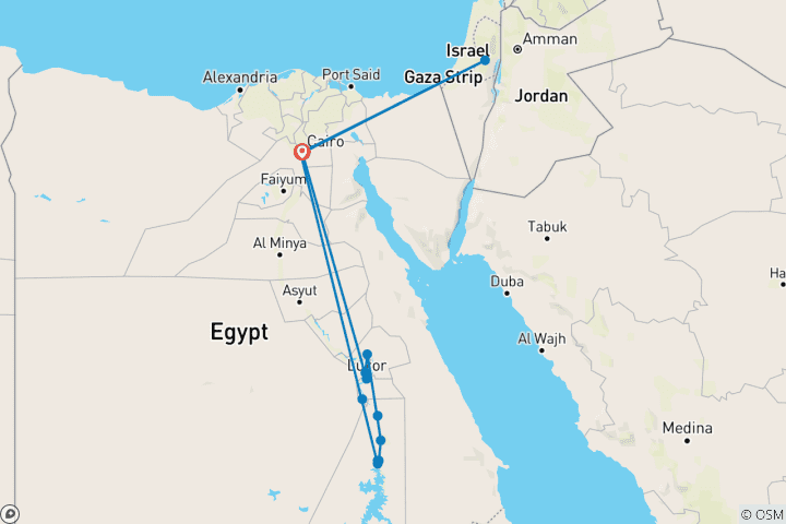 Map of Splendors of Egypt & the Nile (2026) (Cairo to Cairo, 2026)