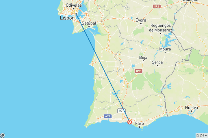 Mapa de Circuito Privado del Sur de Portugal