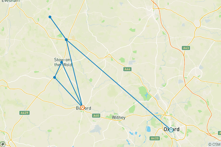 Map of Walk The Cotswolds and Oxford