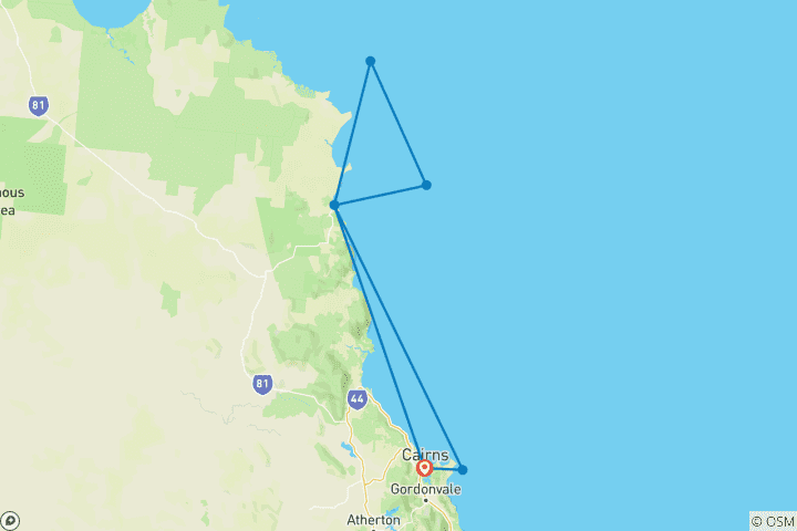 Carte du circuit Great Barrier Reef Discovery Cairns → Cairns (2025)