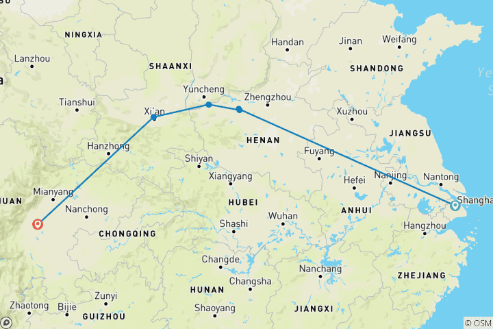 Map of Classical China and Chengdu