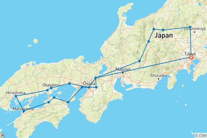 Map of Japan´s Landscapes (21 destinations)